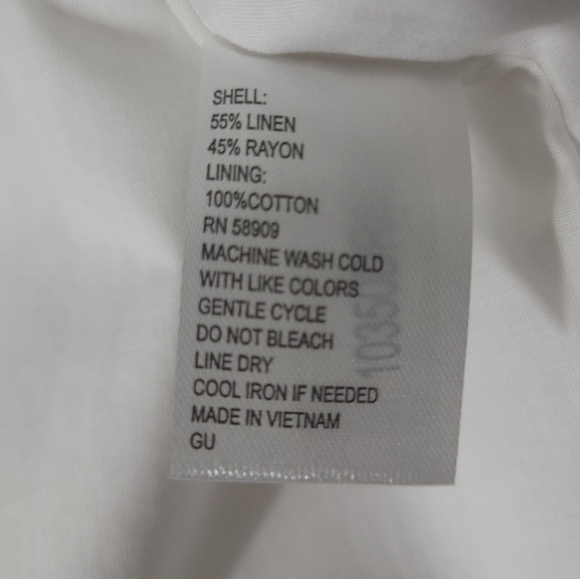 NWT Alex Marie Elena Stripe Linen Blend Neutral Sleeveless Bow Shift Dress *sz S - Picture 10 of 16